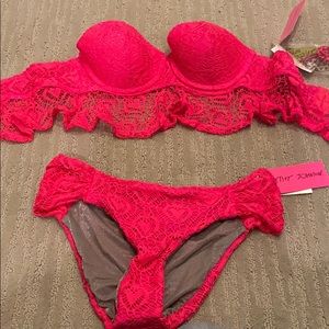 Betsy Johnson NWT pink bikini
